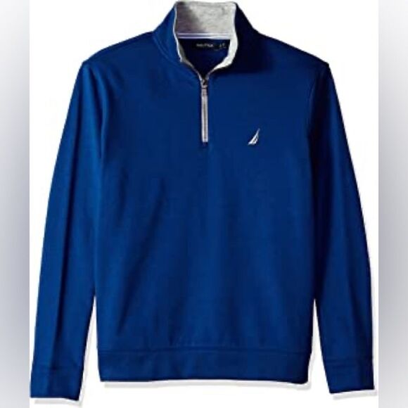 Nautica 1/4 Zip Sweatshirt, Blue, Fleece, size XXL - Picture 1 of 13